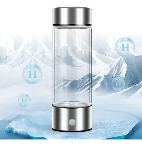 Botella De Agua De Hidrógeno 420ml Generador De Agua Plata