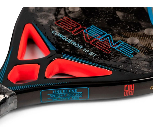 Raqueta de tenis de playa Drop Shot Conqueror 10.0 Bt holográfica en color negro