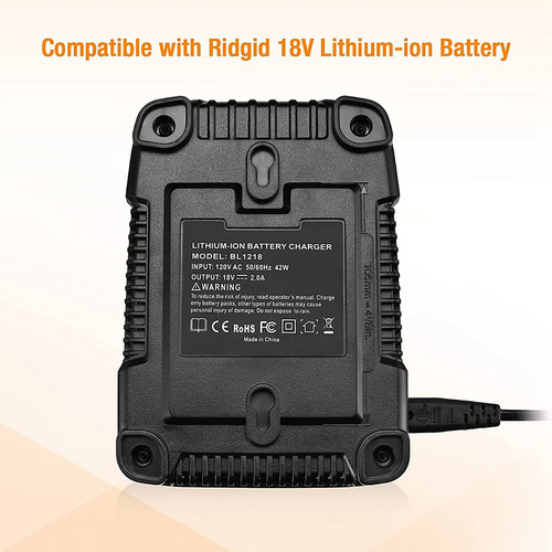 Cargador De Batería R86092 De 18 V Compatible Con Ridgid Cha