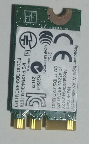 Tarjeta Wifi, Bluetooth Broadcom Mod. Bcm943142y Original