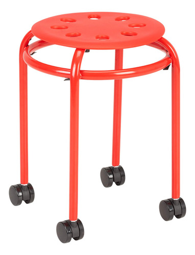 Taburetes Apilables Móviles Coloridos Para Niños Con Ruedas Azul, Verde, Rojo, Púrpura