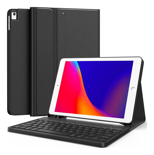 Funda Para Tablet iPad 10.2 Con Teclado Bluetooth