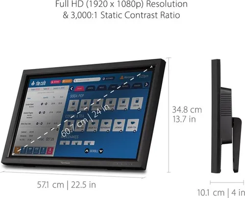 Viewsonic Td2423d Monitor De Pantalla Táctil Multiir Ir De Y
