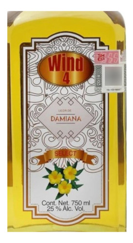 Paquete De 3 Crema-licor Wind 4 Damiana 750 Ml