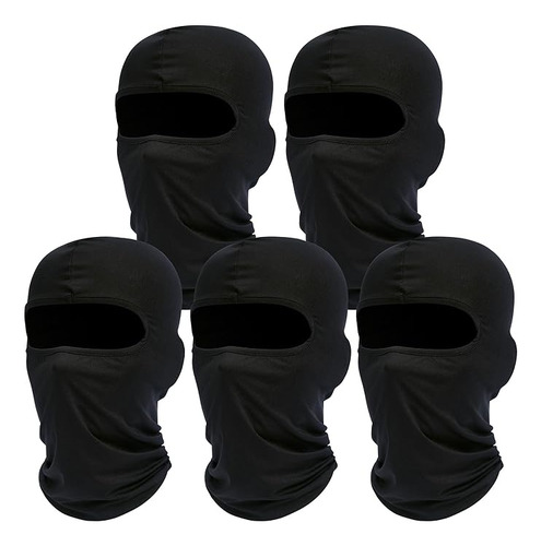 Bandana Pasamontañas Balaclava Táctico Máscara Moto 5 Pack Bandana Hombre Pasamontañas Tactico Balaclava Bandanas Mujer Accesorios Tacticos Accesorios Para Motos Balaclavas Wohingo TT5 Color Negro
