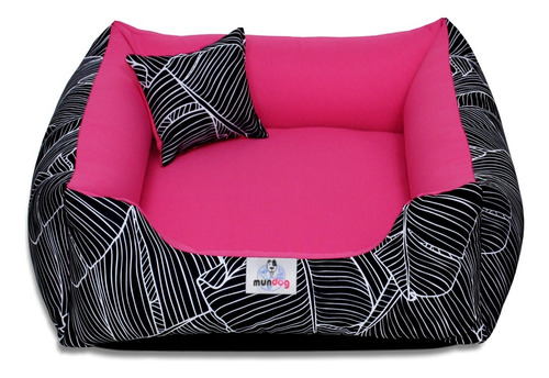 Cama Caminha Pet Para Cachorro E Gato - Tamanho M 60x60 Cor Folha Pink