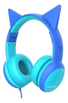 Comprar Auriculares Cable Niños Oreja Gato Volumen Limitado Gorsun Color Azul