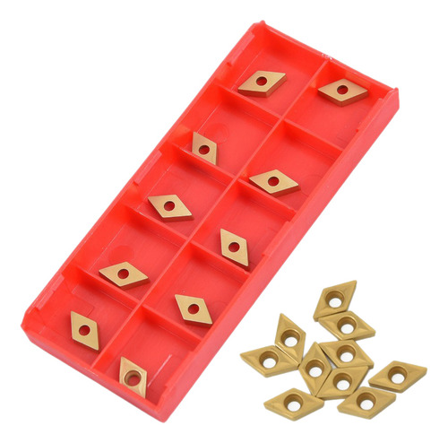 10 Cuchillas Dcmt070204 Ybc251, Insertos De Carburo Dorado,