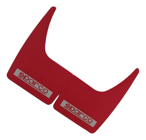 X2 Guardabarros Faldillas Universales Para Autos Sparco Rojo