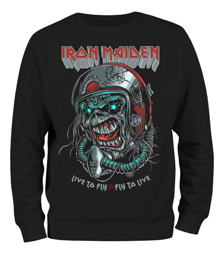 Buzo Iron Maiden Fear The Dark 100% Algodón