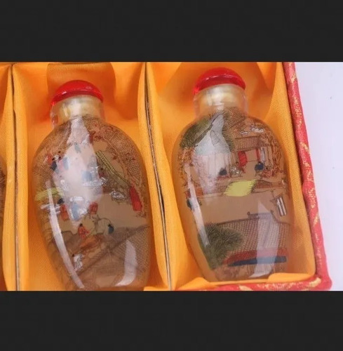 Garrafas Antigas Vidro Perfume Pintado A Mão Chinesa