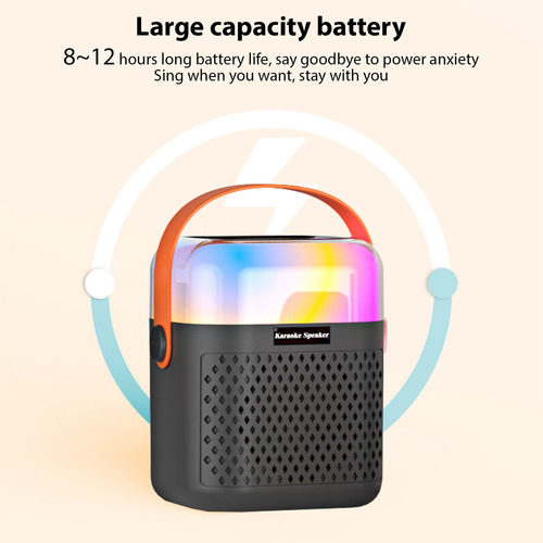 Micrófono Con Altavoz Inalámbrico Karaoke Machine 2 Micrófon
