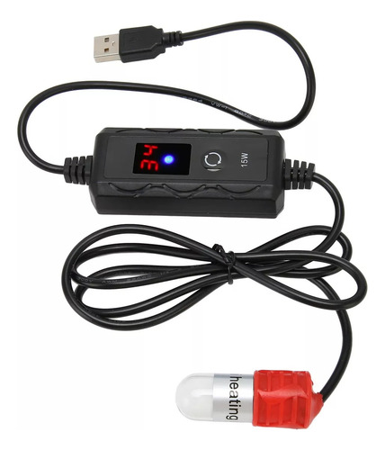 Calentador Mini Pecera Betta, Ajustable, Pequeño, 15 W