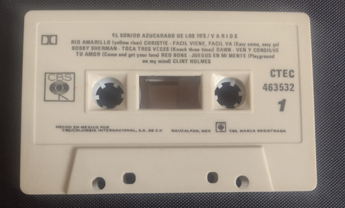 El Sonido Azucarado De Los 70's Cassette Sin Portada