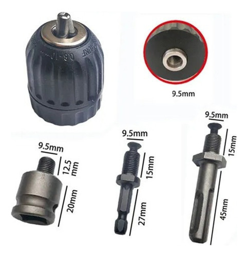 I Adaptador 3/8 Quadrado For 1/4 Hex 1/2 Unf 1 10 Mm