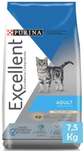 Purina Excellent Gato Adulto Sabor Pollo/arroz X 7.5kg Caba