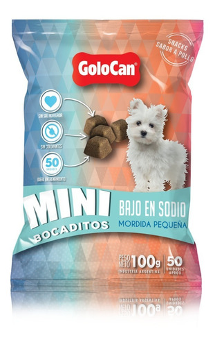 Mini Bocaditos Golocan Bajo En Sodio X100gr Perros X5 Unid.