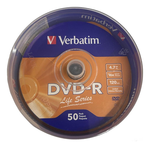 Dvd-r Verbatim Campana Rigida Con 50 Pzas
