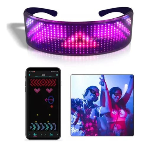 Gafas Led Rgb Genéricas App Fiesta Rumba Colores Figuras