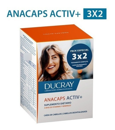 Ducray Anacaps Activ+ Suplemento Dietario X 90 Capsulas Sabor Sin Sabor