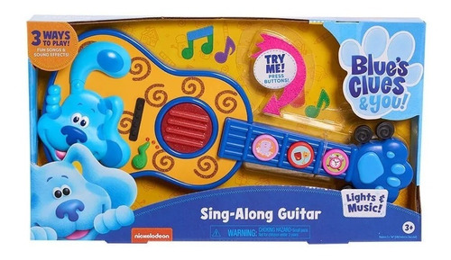 Imagen 1 de 6 de Las Pistas De Blue Guitarra Juguete Con Luz Sonido 49635 Edu