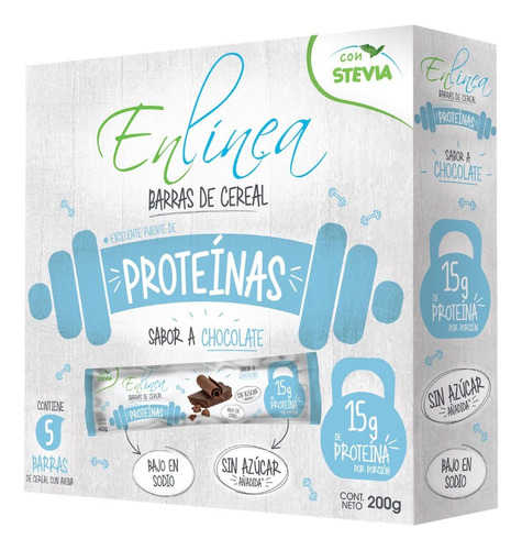 Pack Barra Cereal En Línea Proteínas Chocolate 5 Un De 40 G