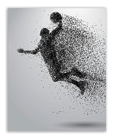 Juego De 4 Láminas De Baloncesto Para Pared, 8 X 10, Sin Mar