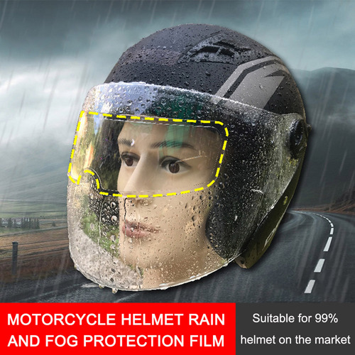 Casco De Bicicleta Antivaho Y Visor Con Película Para Lentes