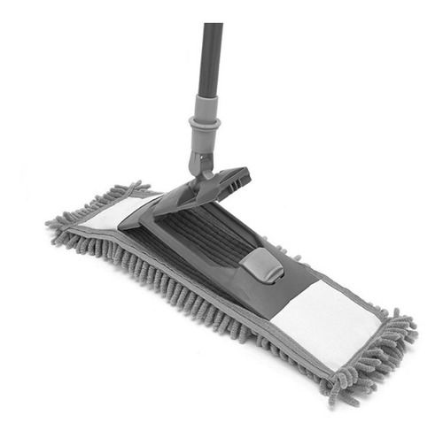 Imagen 4 de 9 de Mopa Lampazo Trapeador Plana Microfibra Con Cabo Extensible