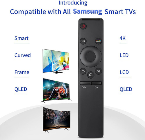 Control Remoto Para Samsung Bn59-01259b Led Smart Tv Pantalla Curva 4k