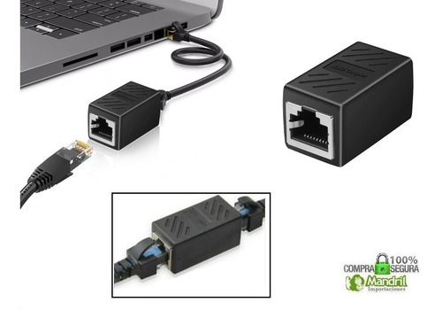 Imagen 5 de 7 de Adaptador Unión De Red Rj-45 Utp Empalme Cat. 7/6/5e Hembra