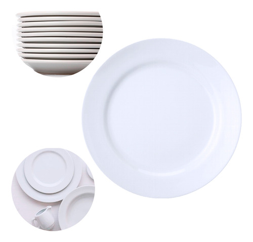 100 Pratos Sobremesa Cilíndrica Porcelana Schmidt 2a Linha