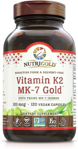 Vitamina K2 Mk7 Dorado Nutrigold 120 Mcg 120 Capsulas