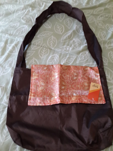 Cartera Bolso De La India Morral Tela Manija Arabescos