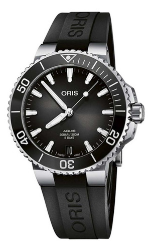 Reloj Oris Aquis Date Para Caballero Original E-watch Color De La Correa Negro Color Del Bisel Negro Color Del Fondo Negro