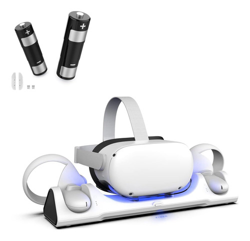 Estación De Carga Vr Quest + 2 Baterías Recargables