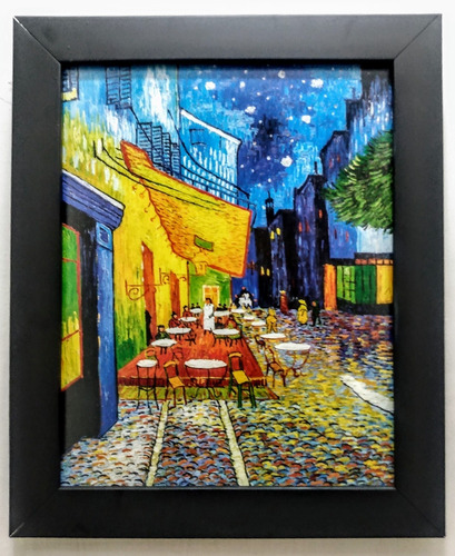 Pequeña Litografía De Van Gogh / Terraza De Café 30 X 25 Cms