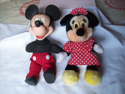 Lote De 2 Muñecos De Gran Tamaño Disney - Minnie Y Mckey