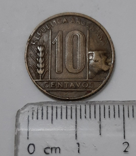 Moneda Argentina 10 Centavos Año 1949 