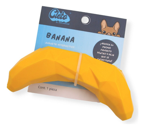 Juguete 100% De Goma En Forma De Banana Para Rellener Color Amarillo
