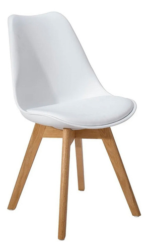 Pack 4 Sillas Eames Tulip Con Cojín Blanco