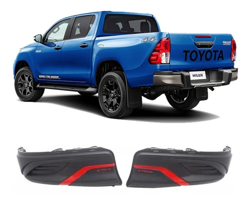 Molduras Para Defensa Trasera Hilux Trd 2016 2017 2018 2019