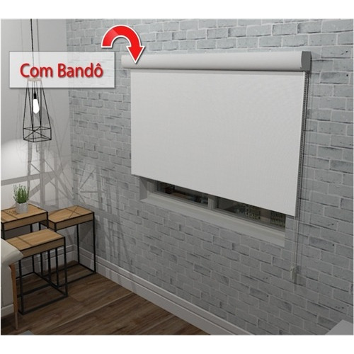 Persiana Rolo Blackout Largura 2,20 X 1,50 Altura Com Bando