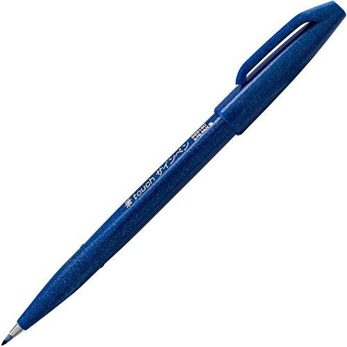 Boligrafo Punta Pincel Pentel Tinta Ocre. Estuche 12