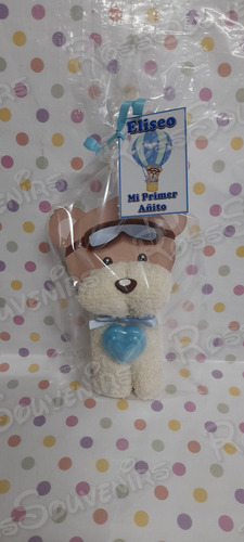 10 Souvenirs Osito Y Osita En Toalla Desarmable Con Jabón