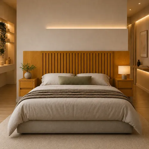 Cabeceira Cama Casal Queen King Size Ripada Naturalle
