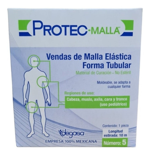 Protec Venda Malla Tubular No.5 - 10 Metros Color Blanco