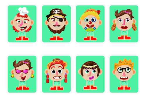 Juego Sr Cara Misteriosa Tooky Toy Madera Magnetico Educativ
