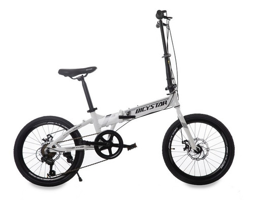 Imagem 1 de 3 de Bicicleta Alumínio Bicystar Aro 20 - Shimano 7v Super Leve