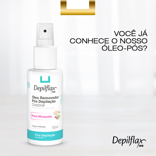 Óleo Removedor Pós Depilação Rosa Mosqueta Depilflax 100 Ml